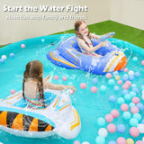 Jasonwell Inflatable Kids Pool Floats - Toddler Pool Floaties Swimming Pool Float with Water Squirt Gun Swim Floaty Rafts Lake Beach Party Pool Toys for Boys Girls Airplane