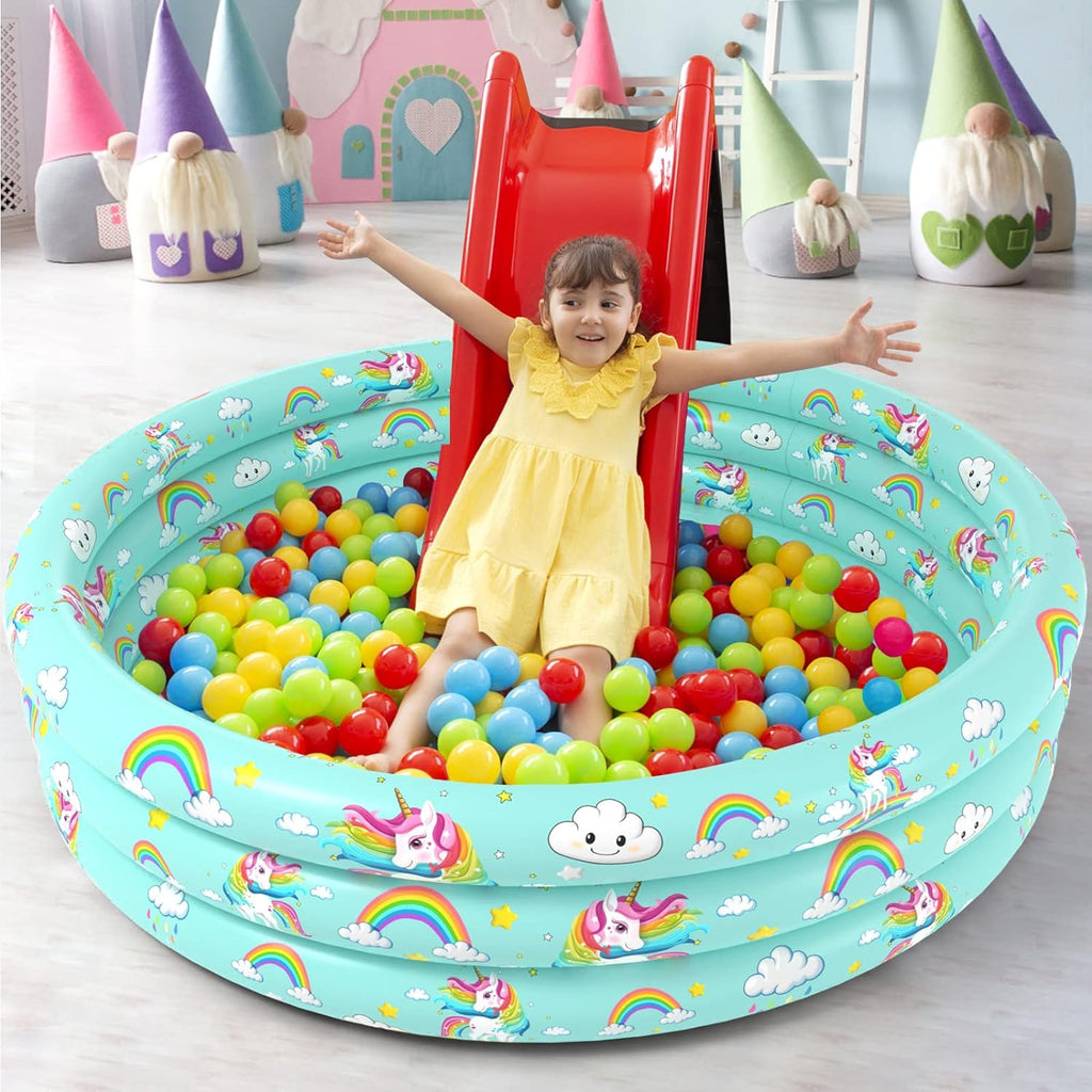 Jasonwell Inflatable Baby Kiddie Pool - Donuts Kids Paddling Pool Todd