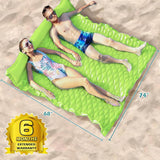 Jasonwell Giant Inflatable Floating Mat - Pool Float Lake Float Raft Lounge Floating Water Mat for Swimming Pool Floatie Lounger Beach Pool Party Toy Adults (Chartreuse-XL)