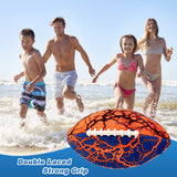 Jasonwell Pool Beach Water Football - 2Pack Strong Grip Waterproof Football for All-Weather Play Pool Toys Beach Games Outdoor Sports Toy Christmas Birthday Gifts for Kids Boys Teens Adults (ORN&BU)