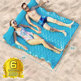 Jasonwell Giant Inflatable Floating Mat - Pool Float Lake Float Raft Lounge Floating Water Mat for Swimming Pool Floatie Lounger Beach Pool Party Toy Adults (Blue-XL)