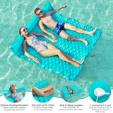 Jasonwell Giant Inflatable Floating Mat - Pool Float Lake Float Raft Lounge Floating Water Mat for Swimming Pool Floatie Lounger Beach Pool Party Toy Adults (Green-XL)