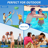 Jasonwell Pool Beach Water Football - 2 Pack Waterproof Football Strong Grip Fun Water Toys Games for Swimming Pool Beach Lake Park Backyard Outdoor Play for Kids Children Teens Adults Family (O&G)