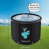 Jasonwell Ice Bath Tub for Athletes - Heavy Duty Cold Water Therapy Plunge Tub Ice Pod for Recovery Portable Ice Barrel Plunge Pool for Outdoor Inflatable Hot Tub Bathtub at Home for Adults 130 gal - Jasonwell