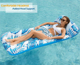 Jasonwell Inflatable Pool Float Lounge - 2 Pack Floaties Rafts for Adults Floating Lounger Sun Tanning Floats Cool Water Floaty Swimming Lake Beach Party Toys (BlueRose) - Jasonwell