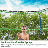 Jasonwell Trampoline Sprinkler Kids Outdside: Trampoline Accessories Waterpark Tropical Party Summer Outdoor Fun Water Games Toys Sprinklers Backyard Water Park Activity Toy for Kids Boys Girls (39FT)
