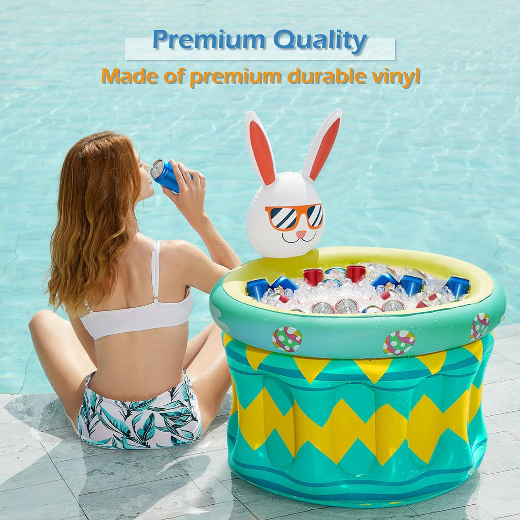 Jasonwell Inflatable Pool Party Cooler - Ice Bucket Drink Holder Luau