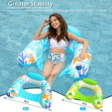 Jasonwell Inflatable Pool Float Chair - 2Pack Floating Pool Chair Lounge Floats for Swimming Pool Water Chair Pool Lounger with Cup Holder Pool Toy Party Floaties for Adults (BB-XL)
