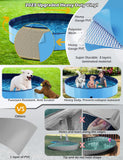 Jasonwell Foldable Dog Pool Collapsible Hard Plastic Swimming Pool Portable Kiddie & Pet Pool Doggie Wading Bath Tub for Puppy Small Medium Large Dogs Cats and Kids 63"