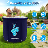 Jasonwell Ice Bath Tub for Athletes - Heavy Duty Cold Water Therapy Plunge Tub Ice Pod for Recovery Portable Ice Barrel Plunge Pool for Outdoor Inflatable Hot Tub Bathtub at Home for Adults 90 gal - Jasonwell