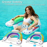 Jasonwell Pool Float with Canopy - Inflatable Pool Floaties Adult Floating Pool Chair Lounge Floats for Swimming Pool Water Chair Pool Lounger with Cup Holders Pool Toy Party Floaty for Adults - Jasonwell