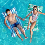 Jasonwell Water Hammock Pool Floats - 2PACK Fabric Inflatable Pool Hammock Float Floaties 4 in 1 (Saddle Lounge Chair Drifter) Lake Beach Floating Loungers Swimming Pool Rafts Toys for Adults