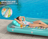 Inflatable Tanning Pool Lounger Float - Jasonwell 4 in 1 Sun Tan Tub Sunbathing Lounge Raft Floatie Toys Water Filled Bed Mat Pad for Adult Blow Up Kiddie Kids Ball Pit XL - Jasonwell