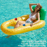 Jasonwell Inflatable Pool Float Adult - Pool Floaties Lounger Floats Raft Floating Chair Water Floaty for Swimming Pool Lake Lounge Float with Cup Holders Beach Pool Party Toys for Adults Kids PA - Jasonwell