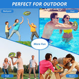 Jasonwell Pool Beach Water Football - Waterproof Football Strong Grip Fun Water Toys Games for Swimming Pool Beach Lake Park Backyard Outdoor Play for Kids Children Teens Adults Family (G&P)