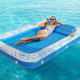 Inflatable Tanning Pool Lounger Float - Jasonwell 4 in 1 Sun Tan Tub Sunbathing Pool Lounge Raft Floatie Toys Water Filled Tanning Bed Mat Pad for Adult Blow Up Kiddie Pool Kids Ball Pit Pool (XXL) - Jasonwell