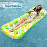 Jasonwell Inflatable Pool Float Lounge - 2 Pack Floaties Rafts for Adults Floating Lounger Sun Tanning Floats Cool Water Floaty Swimming Lake Beach Party Toys (BlueBeige)