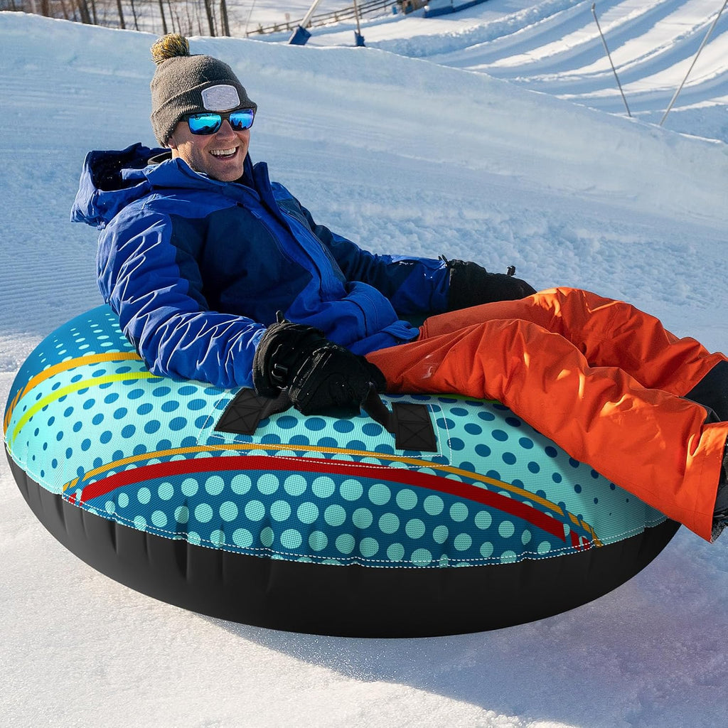 Jasonwell Inflatable Snow Tube Sled - Heavy Duty Snow Tubes for Sleddi