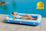 Inflatable Tanning Pool Lounger Float - Jasonwell 4 in 1 Sun Tan Tub Sunbathing Pool Lounge Raft Floatie Toys Water Filled Tanning Bed Mat Pad for Adult Blow Up Kiddie Pool Kids Ball Pit Pool (XXL) - Jasonwell