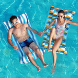 Jasonwell Water Hammock Pool Floats - Fabric Inflatable Pool Hammock Float Floaties 4 in 1 (Saddle Lounge Chair Drifter) Lake Beach Floating Loungers Swimming Pool Rafts Toys for Adults