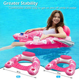 Jasonwell Pool Float with Canopy - Inflatable Pool Floaties Adult Floating Pool Chair Lounge Floats for Swimming Pool Water Chair Pool Lounger with Cup Holders Pool Toy Party Floaty for Adults