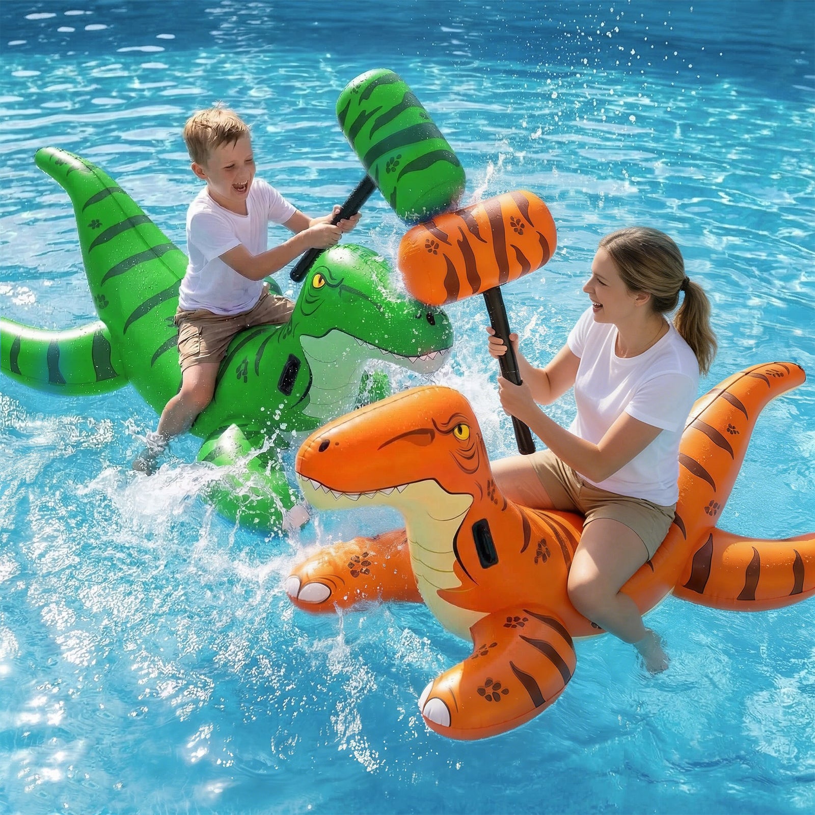 Dinosaur Pool Rider Jasonwell Pool Games Toys Floats - Inflatable Dinosaur Pool Floats wit