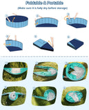 Jasonwell Kiddie Baby Pool with Canopy - Foldable Infant Toddler Kids Pool with Shade Baby Beach Essentials Tent Swimming Wading Pools for Toddlers 1-3 + Kids Dogs Ball Pit Backyard Water Play G, 40" 48" 63" 79" - Jasonwell