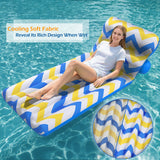 Jasonwell Inflatable Pool Float Adult - Ultra-Comfort Soft Fabric Pool Floaties Lounge Floats Floating Chair Raft with Adjustable Backrest Air Water Lounger Tanning Float for Pool Beach Party - Jasonwell