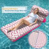 Jasonwell Inflatable Pool Float Adult - Ultra-Comfort Soft Fabric Pool Floaties Lounge Floats Floating Chair Raft with Adjustable Backrest Air Water Lounger Tanning Float for Pool Beach Party (Copy) - Jasonwell
