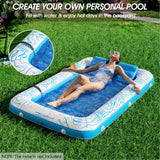 Inflatable Tanning Pool Lounger Float - Jasonwell 4 in 1 Sun Tan Tub Sunbathing Pool Lounge Raft Floatie Toys Water Filled Tanning Bed Mat Pad for Adult Blow Up Kiddie Pool Kids Ball Pit Pool (XXL) - Jasonwell