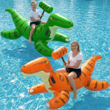 Jasonwell Pool Games Toys Floats - Inflatable Dinosaur Pool Floats with Blow Up Toy Hammers Ride on Pool Floaties for Kids Teens Adults Lounge Rafts Summer Lake Beach Party Decorations (GN.&Org. XL)