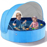 Jasonwell Kiddie Baby Pool with Canopy - Foldable Infant Toddler Kids Pool with Shade Baby Beach Essentials Tent Swimming Wading Pools for Toddlers 1-3 + Kids Dogs Ball Pit Backyard Water Play G, 40