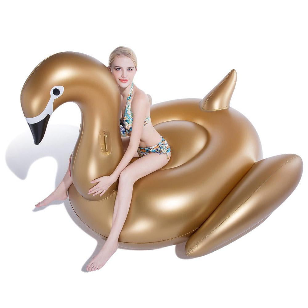 Golden Swan Inflatable Pool Float - Jasonwell